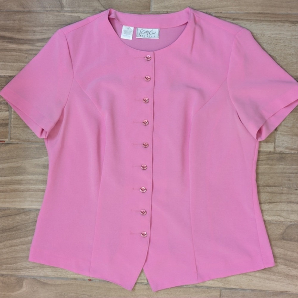 Elegant Pink Button-Down Shirt